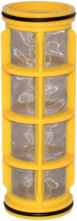 Filtre pulvérisateur jaune inox 150x50 mm 80 mesh