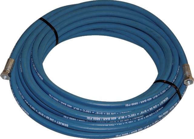 Flexible nettoyeur haute pression 15m bleu 5/16 2 tresses m3/8 f3