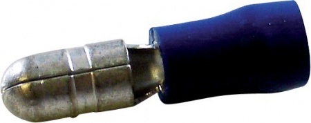 Cosse ronde mâle bleu 4mm blister de 20