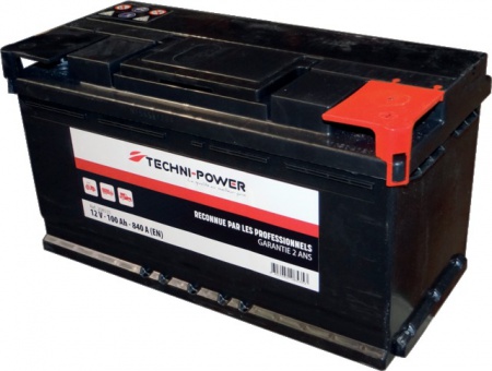 Batterie 12v 100ah 840a + a droite techni-power