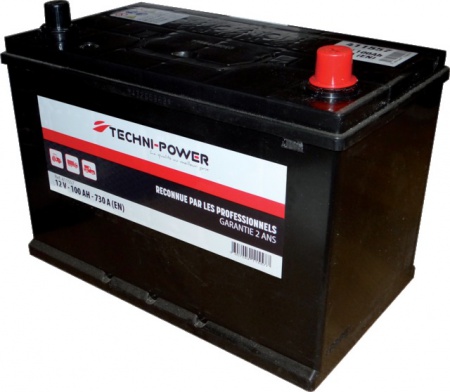 Batterie 12v 100ah 730a + a droite techni-power