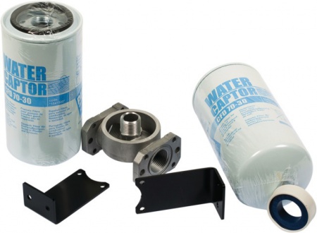 Kit filtre go 70l/min absorbeur d eau+ equerres