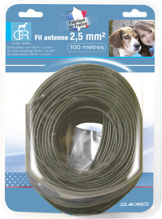 Fil Lacmé - Installation anti-fugue pour chien 100 mètres / 2,5 mm²