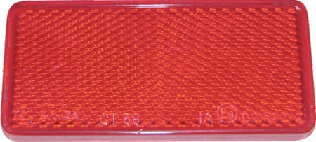 Catadioptre rectangulaire rouge 94x44 adh.(box de 2)