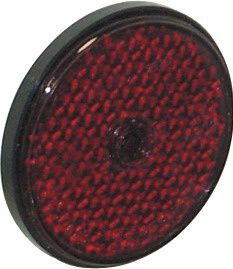 Catadioptre rond 60mm adhesif avec percage rouge blister de 2