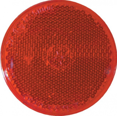 Catadioptre rond 60mm adhesif rouge blister de 2