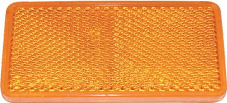 Catadioptre rectangulaire orange 94x44 adhésif(box de 2)