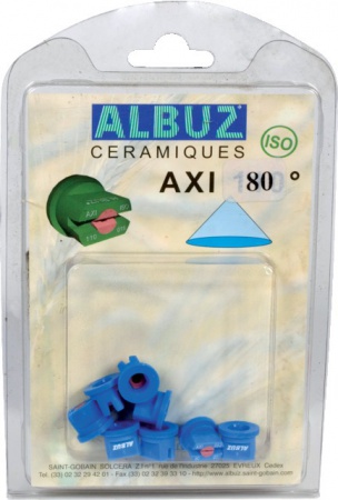Buse en céramique Albuz AXI 80° 03 bleu blister de 8