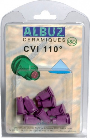 Buse céramique Albuz CVI 110° 025 violet blister de 8
