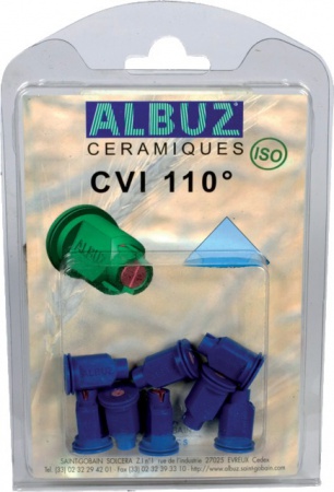 Buse céramique Albuz CVI 110° 03 bleu blister de 8