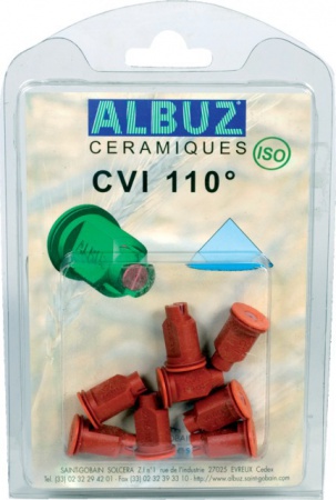 Buse céramique Albuz CVI 110° 04 rouge blister de 8