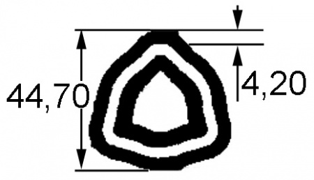 Machoire tube triangle 44,7x4,2 cr30,2x79,4