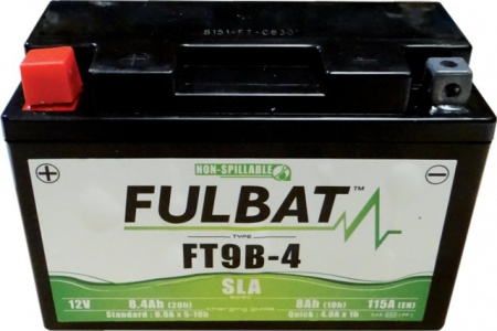 Batterie gel type gt9b-4 (+ a gauche)