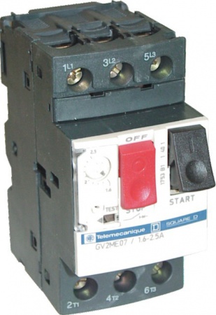 Disjoncteur thermique 1,6 a 2,5 amperes + boitier