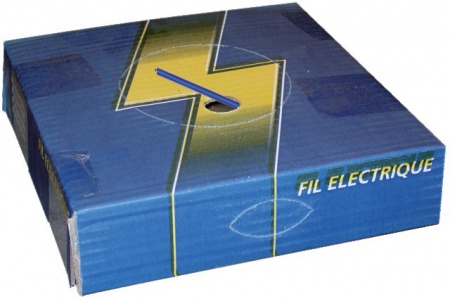 Fil monoconducteur bleu 1,5mm² dévidoir boîte de 50m