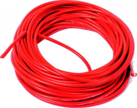 Cable de batterie soudure 10mm² rouge le metre