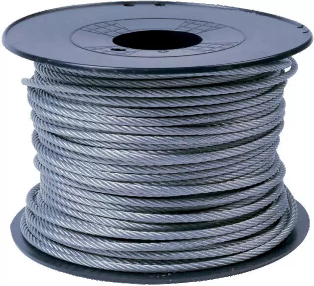 Câble galva 7x19 enrobé PVC cristal 4-6mm CRM 1260kg bobine de 50m - Cable  acier gainé - cable galva -  - On en fait des Tonnes -  Vente de Matériel de