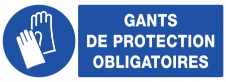ADHESIF PVC RECTANGLE « PORT DES GANTS OBLIGATOIRE »