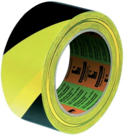 Adhesif signalisation zebre jaune/noir 50x33m ep 0,16 mm barnier 2724