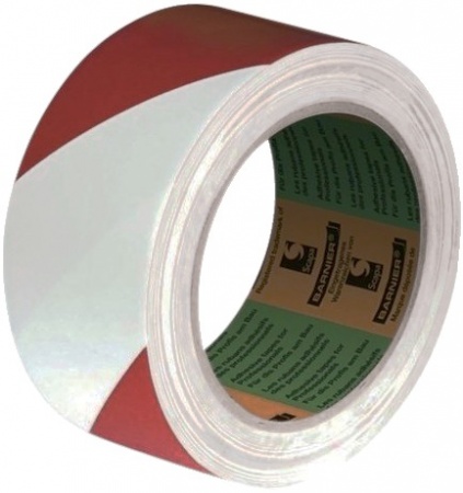 Adhesif signalisation zebre rouge/blanc 50x33m ep 0,16 mm barnier 2724