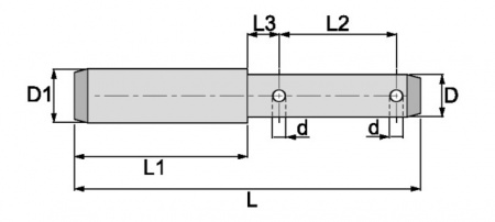 Axe double 19,3-25,7 longueur 180 mm