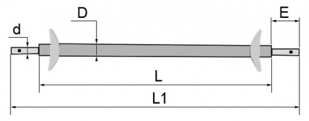 Barre d\' attelage automatique catégorie 2 ø45 mm longueur 830 mm