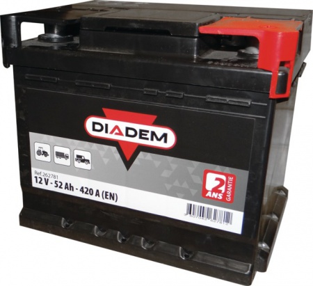 Batterie  Diadem 12v-52ah/420a + à droite