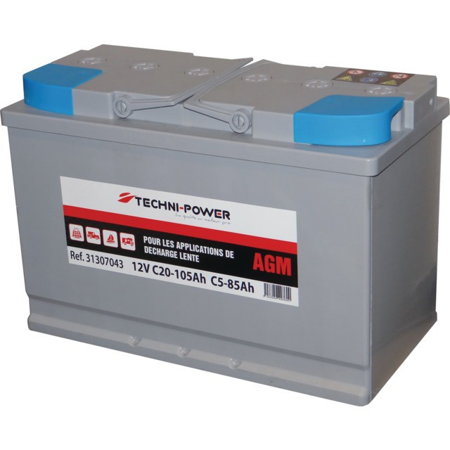 Batterie AGM 100Ah - Décharge lente 
