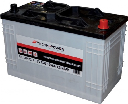 Batterie 12v-105ah decharge lente techni-power