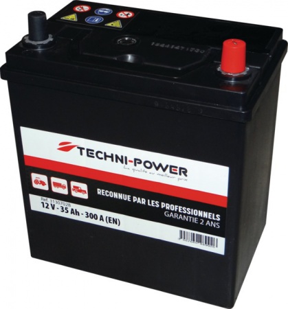 Batterie 12v-35ah/300a ns40 + a droite Techni-Power