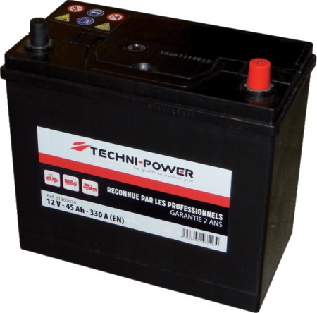 Batterie 12v-45ah/330a ns60 + a droite Techni-Power