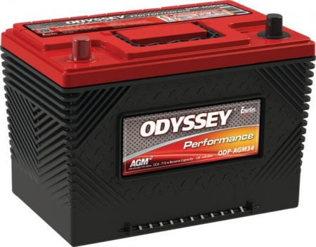 Batterie 12v 61ah 792a + a gauche odyssey odp-agm34