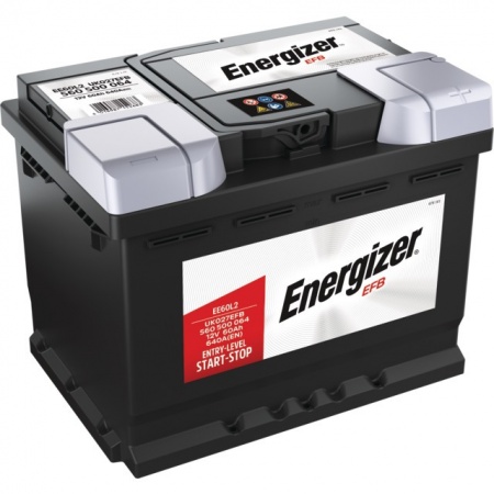 Batterie ee60l2 12v 60ah 640a en + a droite efb Energizer