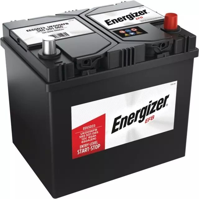 Batterie ee65d23 12v 65ah 650a en + a droite efb Energizer