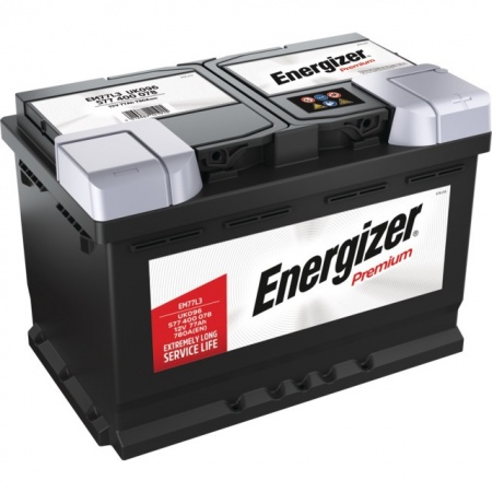 Batterie em77l3 12v 77ah 780a en + a droite Energizer premium