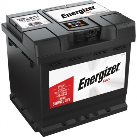 Batterie ep52l1 12v 52ah 470a en + a droite Energizer plus