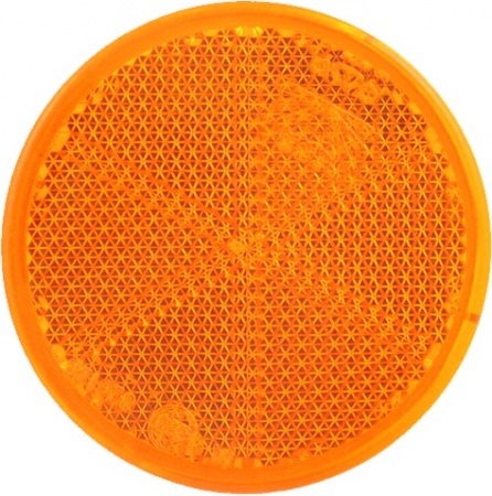 Catadioptre rond 60mm adhesif orange