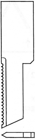 Contre couteau denté 197x50x3 mm adaptable biso 28-09z