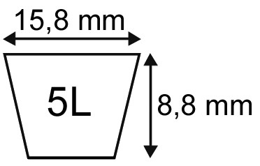 Courroie platinium type 5l49