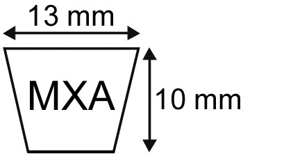 Courroie trapezoidale crantee  mx ax43 - xpa1107