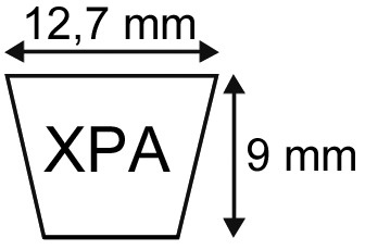 Courroie trapezoidale crantee xpa1532 - 12,7x09x1532 techni-power