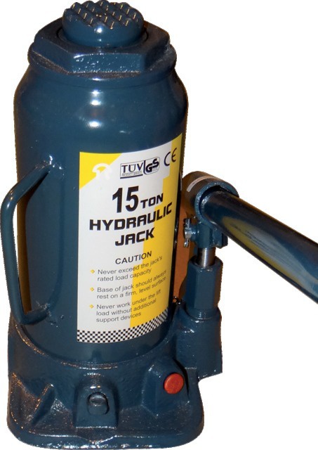 Cric hydraulique bouteille corps fonte 15t