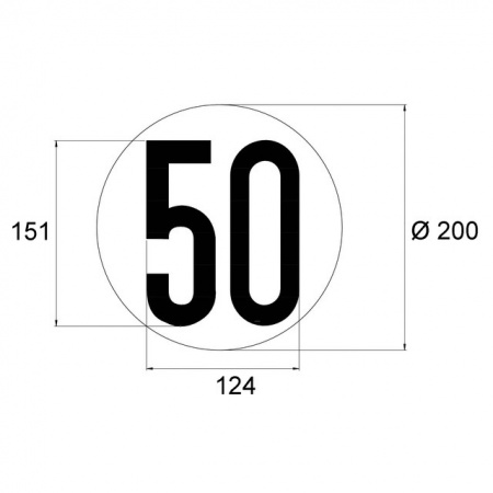 Disque adhesif pvc limitation de vitesse 50 km/h