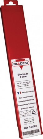 Électrodes fonte Diadem d=2.5mm lg=350mm (boite de 15)