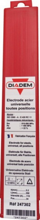 Électrodes rutile Diadem d=3.2mm lg=350mm (boite de 34)
