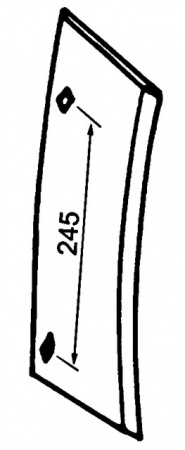 Étrave coutre galbée gauche 360x130x245 mm adaptable Grégoire et Besson p173321