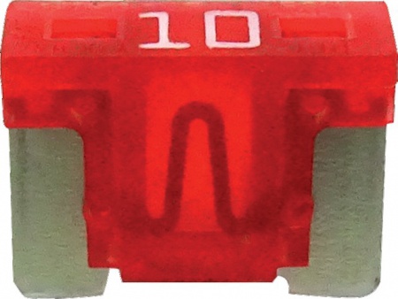 Fusible enfichable micro 10a low profile rouge