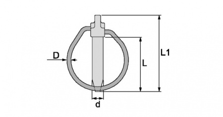 Goupille clips pour cône 11x54 mm