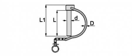 Goupille de stabilisateur d14 longueur50 /axe 30-35