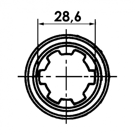 Mâchoire 1\ 1/8 ( 28.6 mm) croisillon 22x54 mm